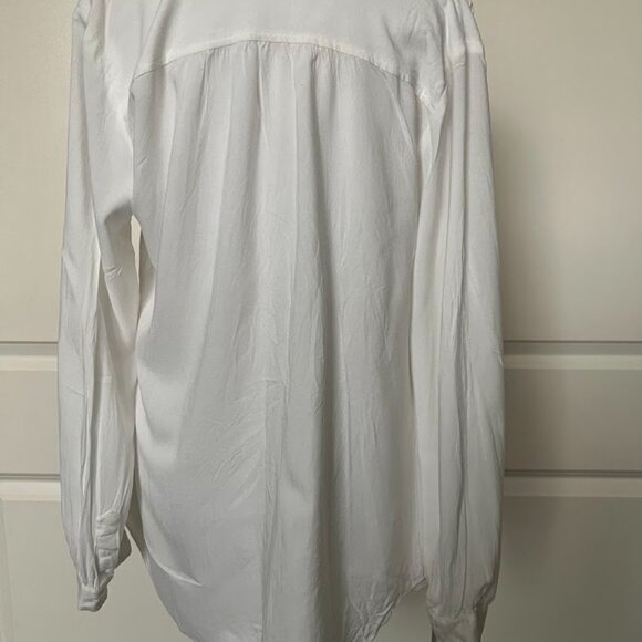 Sundance White Ruffle Boho Long Sleeve Blouse Top Size XS - Picture 5 of 15